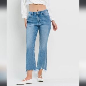 Flying Monkey High-Rise Light Bright High-Rise Crop Kick Flare Jeans